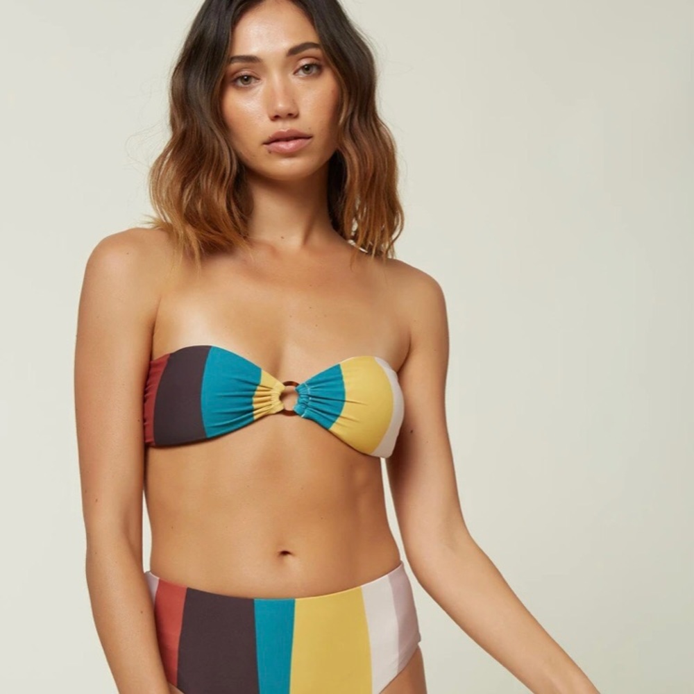 O’Neill Sapa Stripe Ring Bandeau Bikini Top